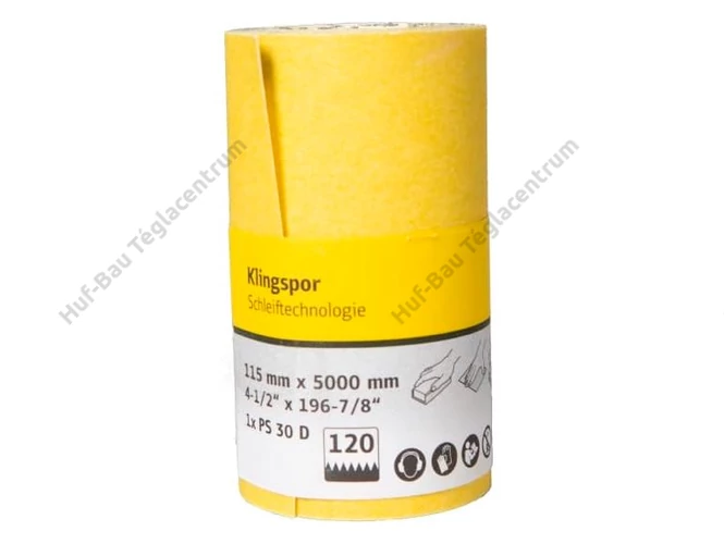 Dörzspapír tekercs 115x5000mm P 100 PS30D Klingspor