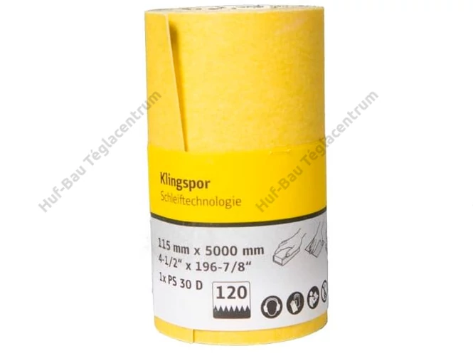 Dörzspapír tekercs 115x5000mm P 80 PS30D Klingspor