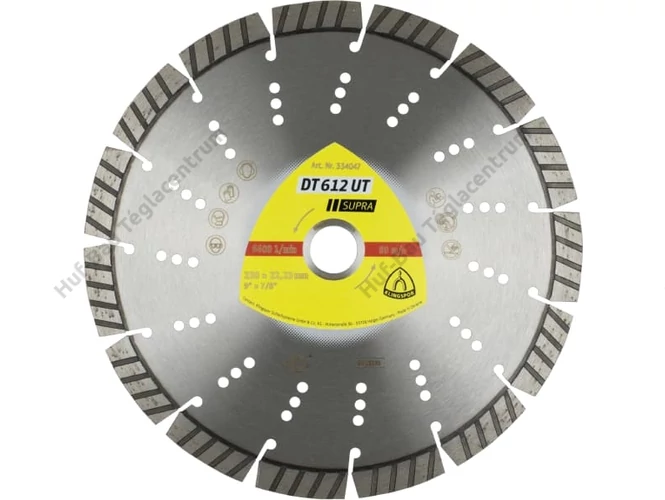 Gyémánt vágókorong 230x22mm kombi szegmens DT612UT Supra Klingspor (334047)