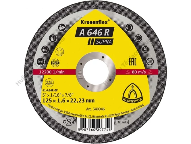 Vágókorong 230x1,9mm inox A646R Supra Klingspor (340943)