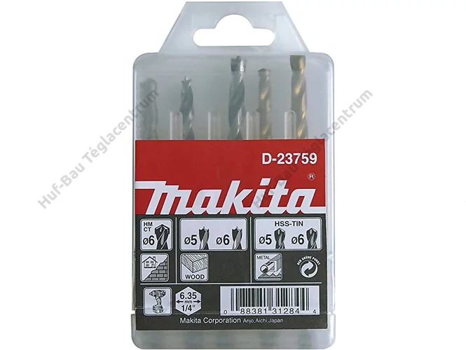 Fúrószár klt fa/fém/kőzet hatszög befogású 5-6mm Makita (D-23759)