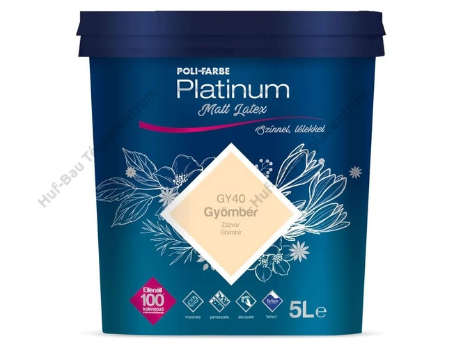 POLI-FARBE Platinum Matt Latex falfesték gyömbér - 5 L