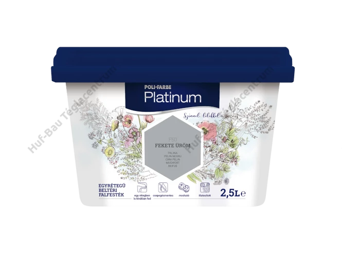 POLI-FARBE Platinum beltéri falfesték Fekete üröm F50 2,5l