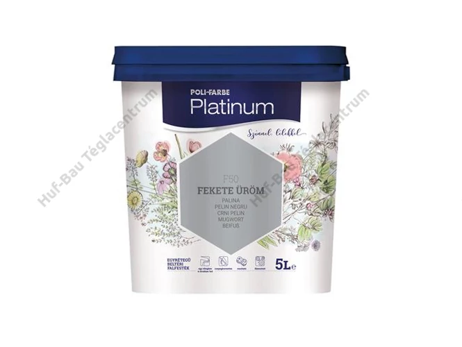 POLI-FARBE Platinum beltéri falfesték Fekete üröm F50 5l