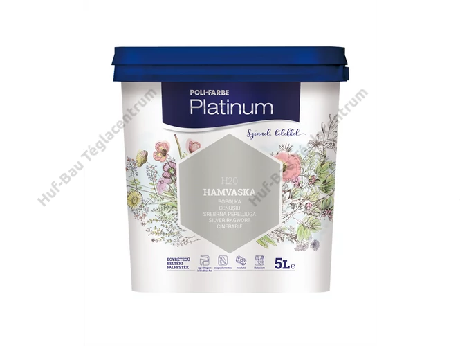 POLI-FARBE Platinum beltéri falfesték Hamvaska 5l