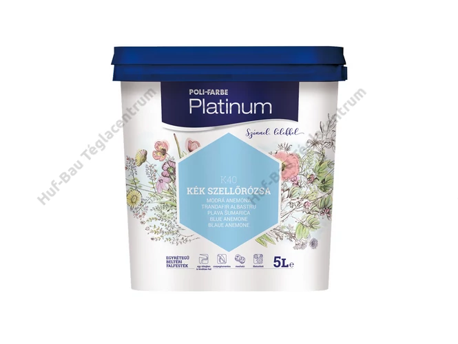 POLI-FARBE Platinum beltéri falfesték Kék szellőrózsa k40 5l