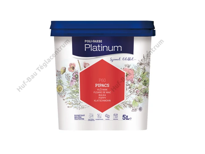 POLI-FARBE Platinum beltéri falfesték Pipacs 5l