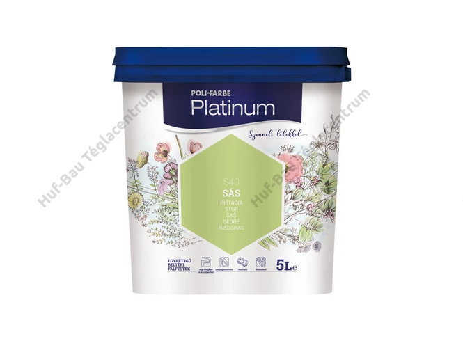 POLI-FARBE Platinum beltéri falfesték Sás 5l