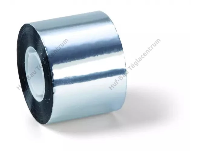 Schuller hőtükrös alumínium ragasztószalag 50 mm-es szélességű, 50 m-es hosszú tekercsben.