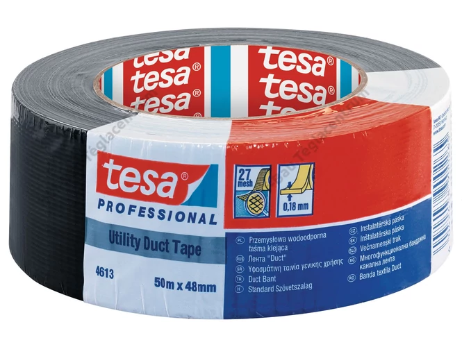 TESA Duct Tape szövetszalag fekete erős - 48 mm x 50 m