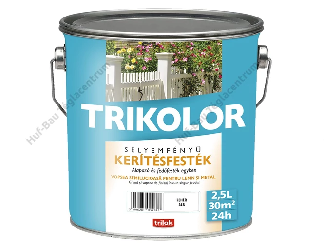 TRILAK Trikolor Selyemfényű Kerítésfesték 504 Csokoládébarna 2.5l