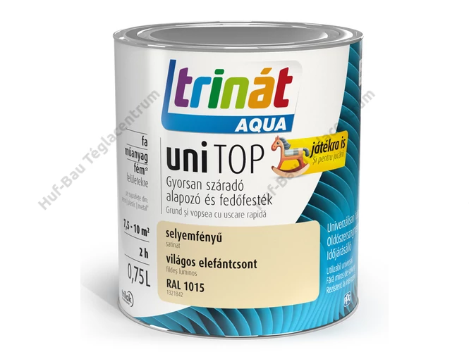 TRILAK Trinát Unitop Aqua selyemfényű zománcfesték RAL 1015 világos elefántcsont - 0.75l