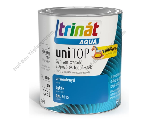 TRILAK Trinát Unitop Aqua selyemfényű zománcfesték RAL 5015 égkék - 0.75l