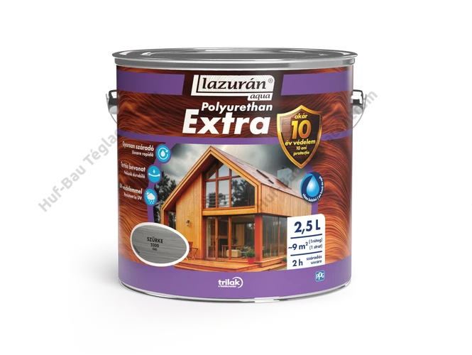 TRILAK Lazurán AQ Polyurethan extra szürke - 2.5 L
