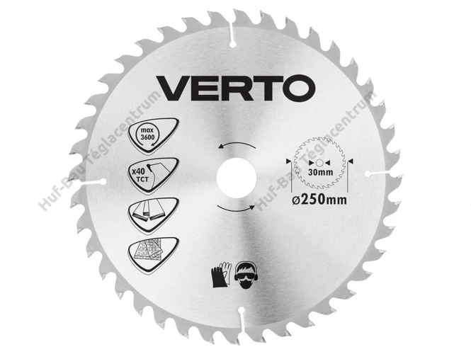 Verto körfűrészlap - 250 x 30 Z40