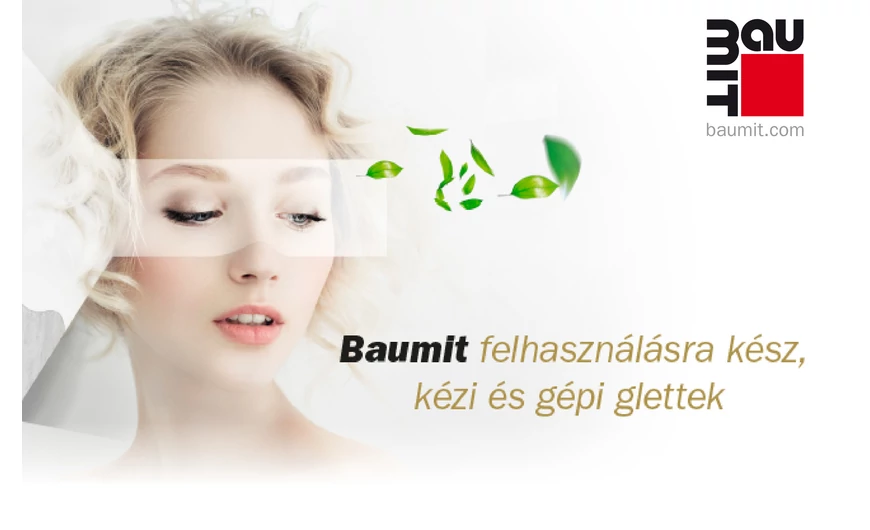 Baumit felhasználásra kész, kézi és gépi glettek