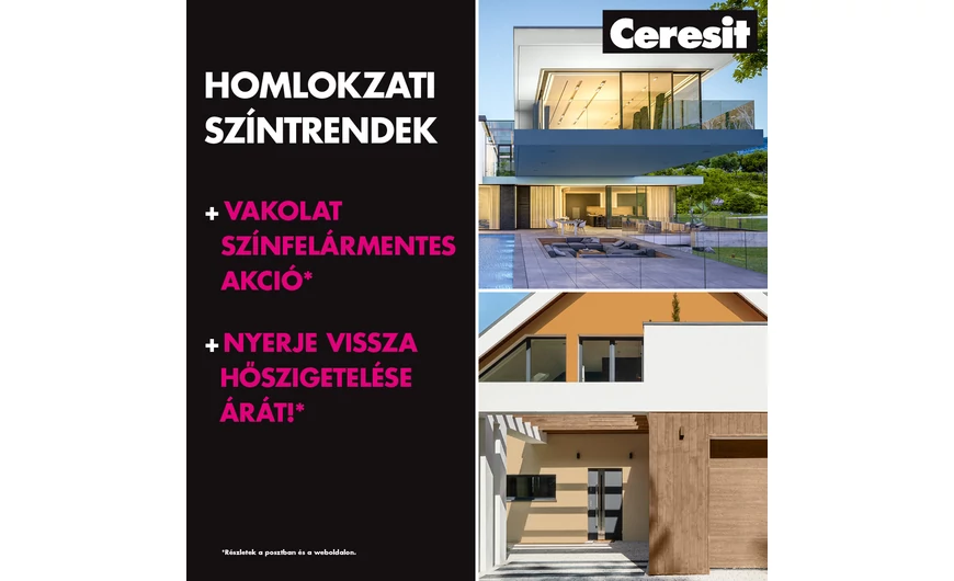 Ceresit színfelármentes vakolat promóció + nyereményjáték